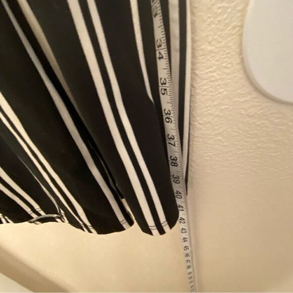 Black pin Striped stretchy Jumpsuit Romper jersey girls 10-12 - Picture 6 of 9